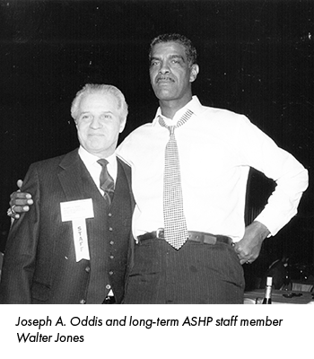 Joseph A. Oddis and long-term ASHP staff member Walter Jones